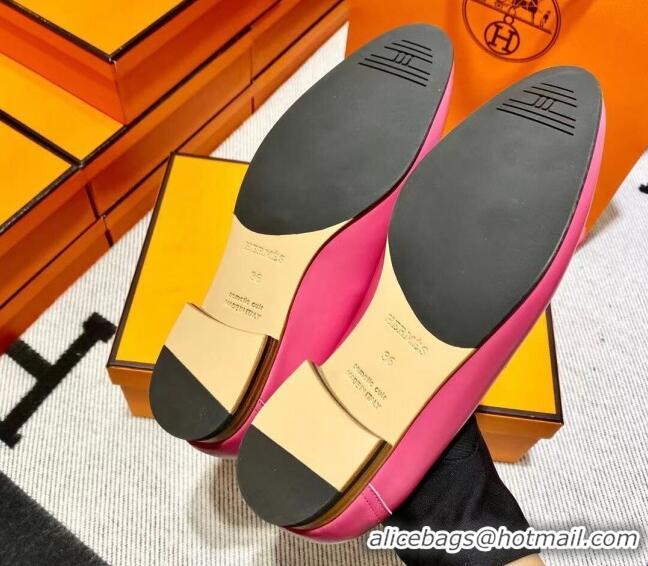 Stylish Hermes Royal Loafer in Calfskin Rosy 0611081