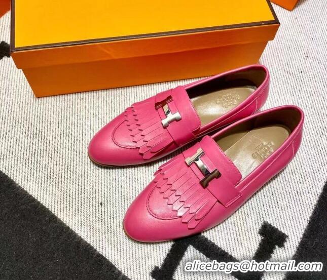 Stylish Hermes Royal Loafer in Calfskin Rosy 0611081