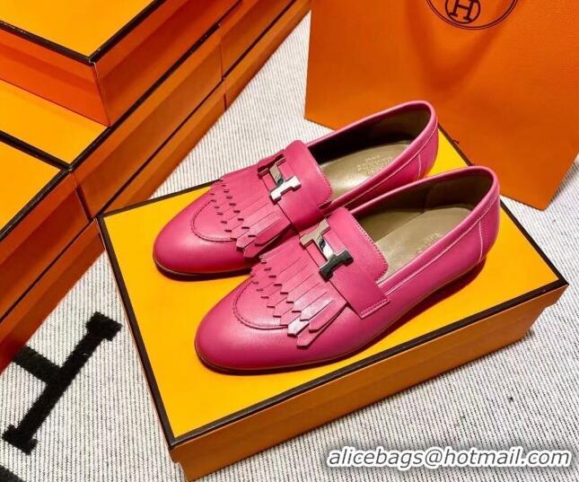 Stylish Hermes Royal Loafer in Calfskin Rosy 0611081