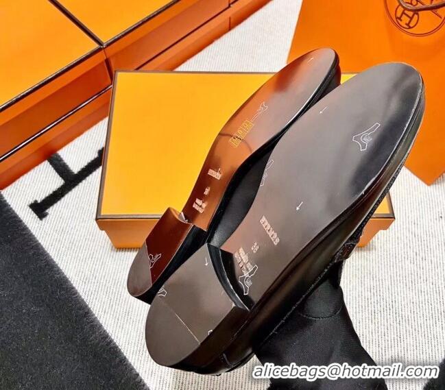 Discount Hermes Destin Loafer in Calfskin Black 611090