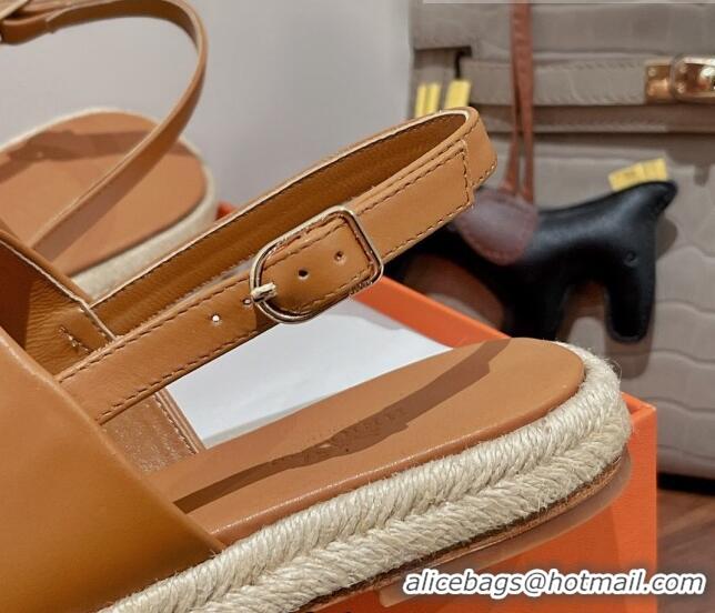 Purchase Hermes Eloise Thong Flat Sandals Brown 062234