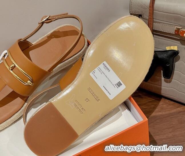 Purchase Hermes Eloise Thong Flat Sandals Brown 062234