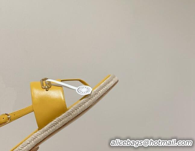 Low Cost Hermes Eloise Thong Flat Sandals Yellow 062235