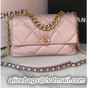 Shop Discount CHANEL Original Lambskin 19 Flap Bag AS1160 AS1161 light Pink