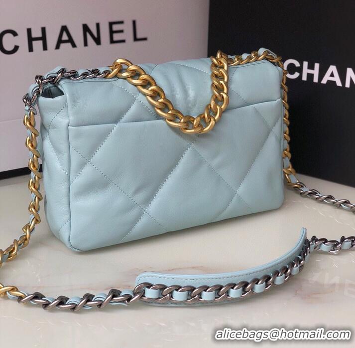 Promotional CHANEL Original Lambskin 19 Flap Bag AS1160 AS1161 light Blue