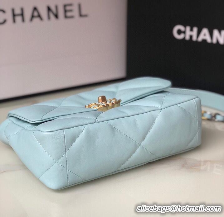 Promotional CHANEL Original Lambskin 19 Flap Bag AS1160 AS1161 light Blue