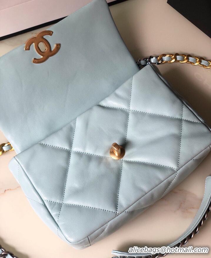 Promotional CHANEL Original Lambskin 19 Flap Bag AS1160 AS1161 light Blue