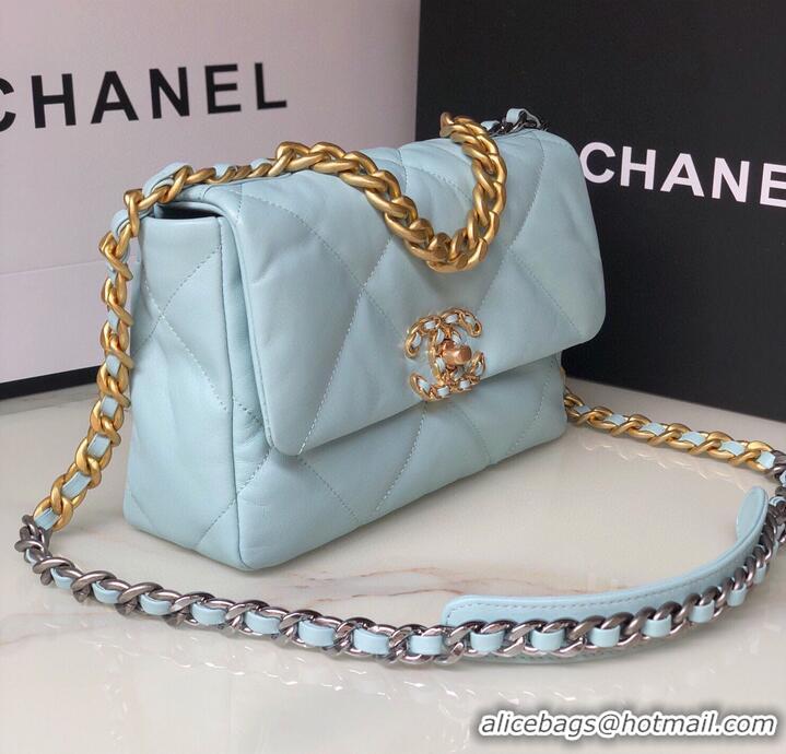 Promotional CHANEL Original Lambskin 19 Flap Bag AS1160 AS1161 light Blue