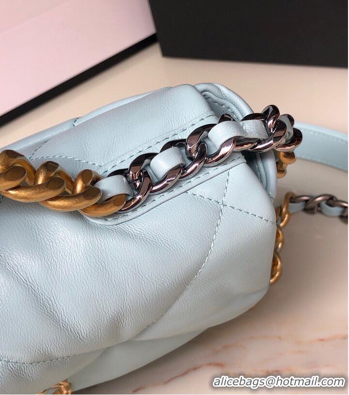 Promotional CHANEL Original Lambskin 19 Flap Bag AS1160 AS1161 light Blue