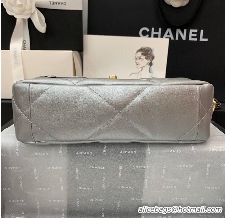 Good Product CHANEL Original Lambskin 19 Flap Bag AS1160 AS1161 Silver