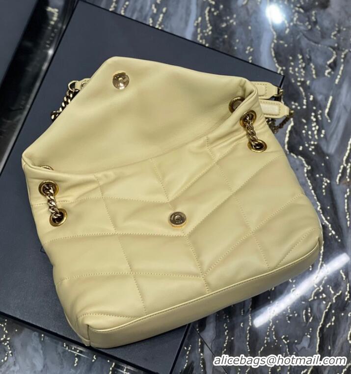 New Design Yves Saint Laurent PUFFER SMALL CHAIN BAG IN QUILTED LAMBSKIN 5774761 yellow