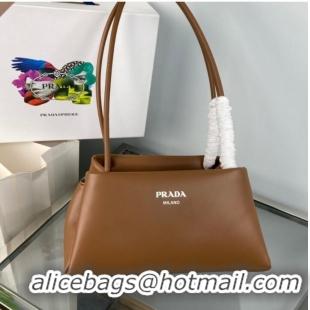 Pretty Style Prada Leather Triangle bag 1BA368 brown