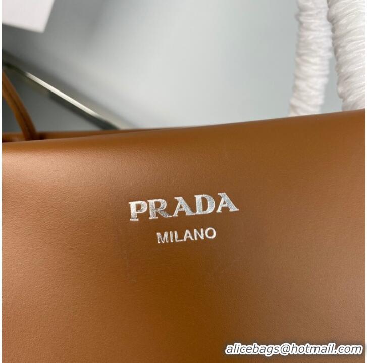 Pretty Style Prada Leather Triangle bag 1BA368 brown