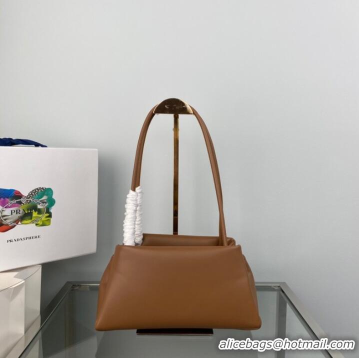 Pretty Style Prada Leather Triangle bag 1BA368 brown