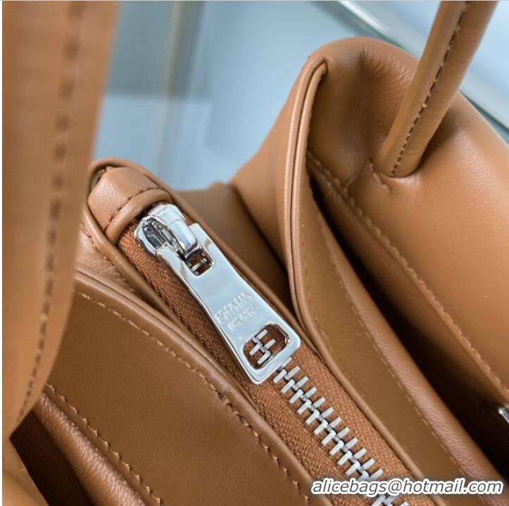 Pretty Style Prada Leather Triangle bag 1BA368 brown