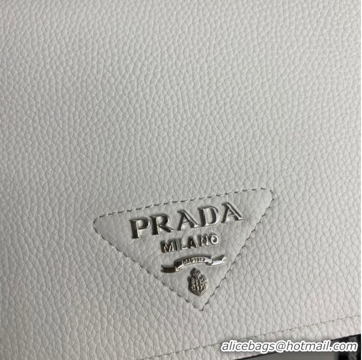 Buy New Grade Prada Leather bag with shoulder strap 1BD314 white