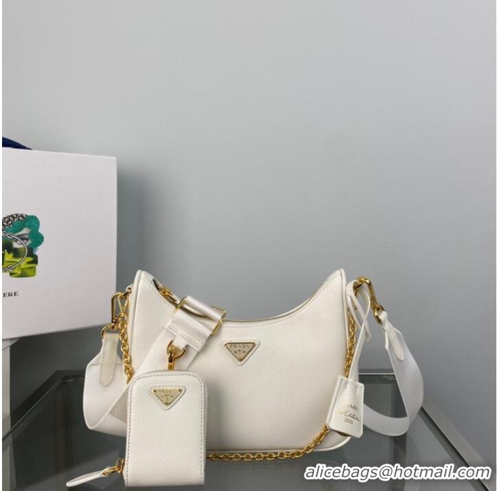 Promotional Prada Re-Edition 2005 Saffiano shoulder bag 1BH204 white