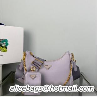 Famous Brand Prada Re-Edition 2005 Saffiano shoulder bag 1BH204 Lavender