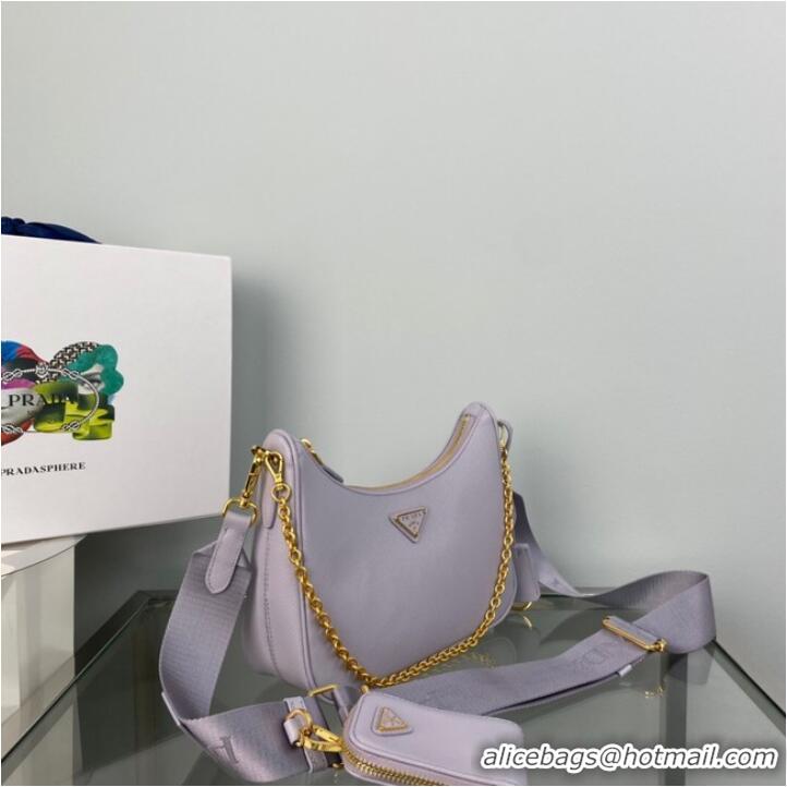 Famous Brand Prada Re-Edition 2005 Saffiano shoulder bag 1BH204 Lavender