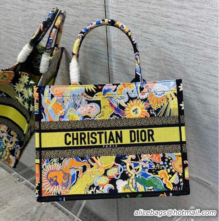 Good Product MEDIUM DIOR BOOK TOTE Latte D-Constellation Embroidery M1296ZRUV