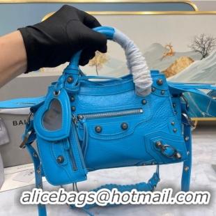 Inexpensive Balenciaga NEO CAGOLE XS HANDBAG 05812 blue