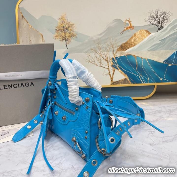 Inexpensive Balenciaga NEO CAGOLE XS HANDBAG 05812 blue