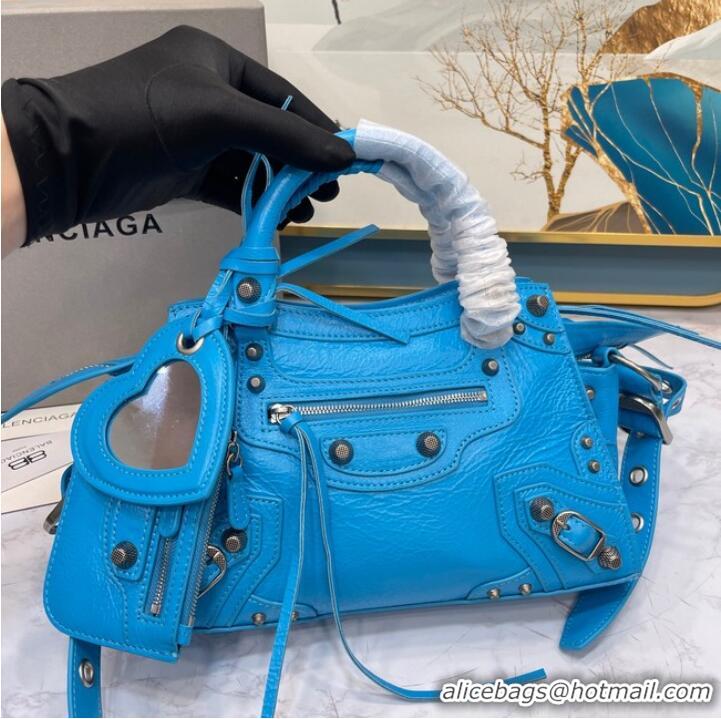 Inexpensive Balenciaga NEO CAGOLE XS HANDBAG 05812 blue