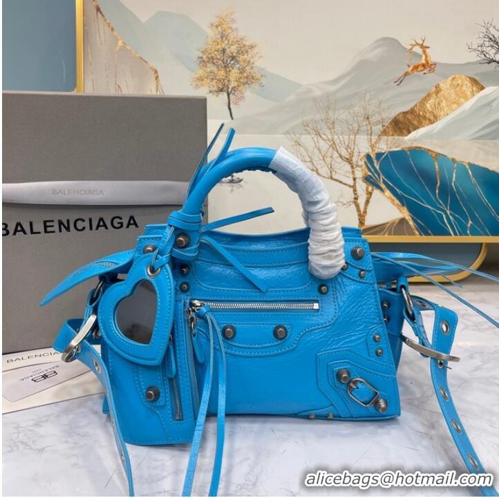 Inexpensive Balenciaga NEO CAGOLE XS HANDBAG 05812 blue