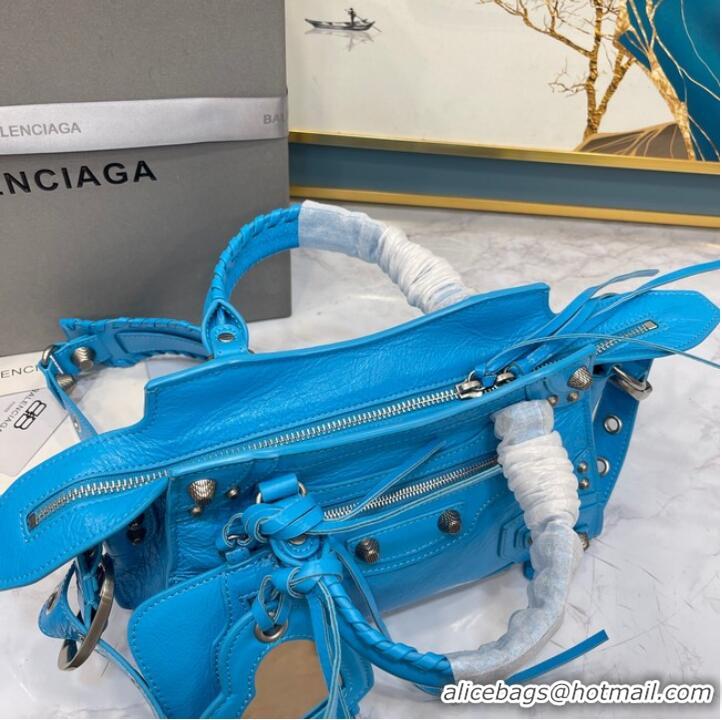 Inexpensive Balenciaga NEO CAGOLE XS HANDBAG 05812 blue