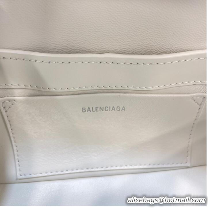 Particularly Recommended Balenciaga HOURGLASS SMALL TOP HANDLE BAG 6008 white