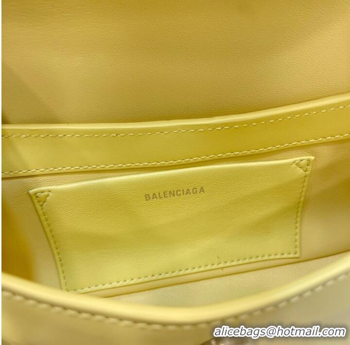 AAAAA Discount Balenciaga HOURGLASS SMALL TOP HANDLE BAG 6008 yellow