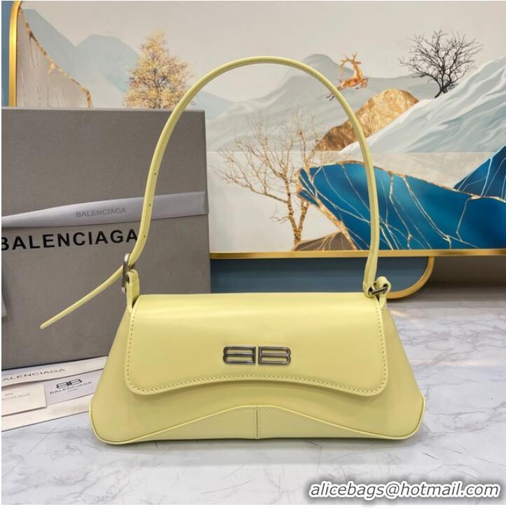 AAAAA Discount Balenciaga HOURGLASS SMALL TOP HANDLE BAG 6008 yellow