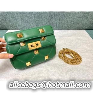 Good Looking VALENTINO GARAVANI ROMAN STUD Small sheepskin bag 1W2B0L04 green