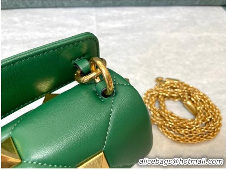 Good Looking VALENTINO GARAVANI ROMAN STUD Small sheepskin bag 1W2B0L04 green