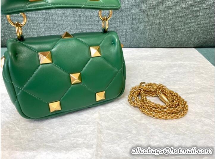 Good Looking VALENTINO GARAVANI ROMAN STUD Small sheepskin bag 1W2B0L04 green