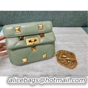 Reasonable Price VALENTINO GARAVANI ROMAN STUD Small sheepskin bag 1W2B0L04 light green