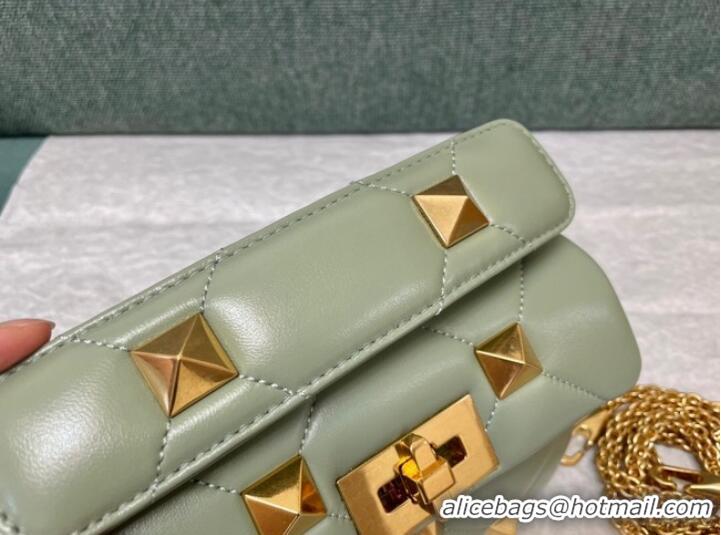 Reasonable Price VALENTINO GARAVANI ROMAN STUD Small sheepskin bag 1W2B0L04 light green