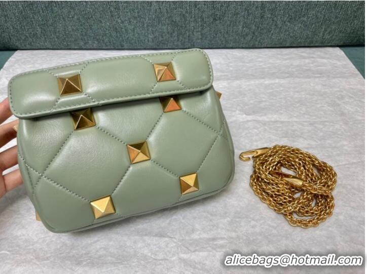 Reasonable Price VALENTINO GARAVANI ROMAN STUD Small sheepskin bag 1W2B0L04 light green