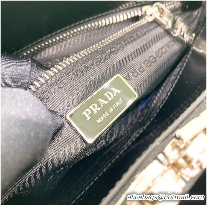 Good Product Prada Re-Edition 1995 brushed-leather small shoulder bag 1BA357 black