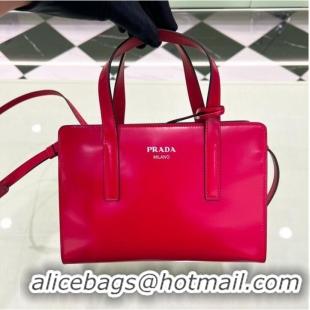 Famous Brand Prada Re-Edition 1995 brushed-leather small shoulder bag 1BA357 red