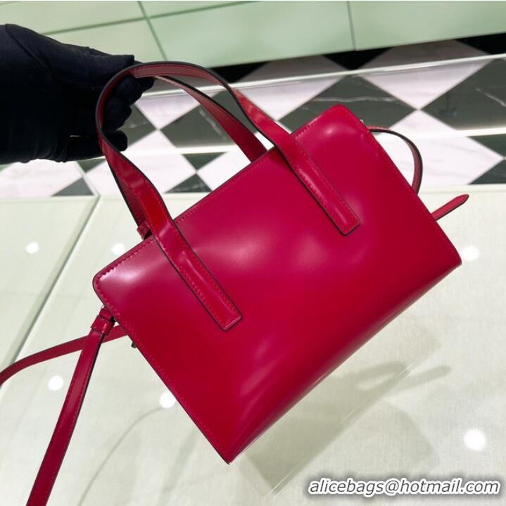 Famous Brand Prada Re-Edition 1995 brushed-leather small shoulder bag 1BA357 red