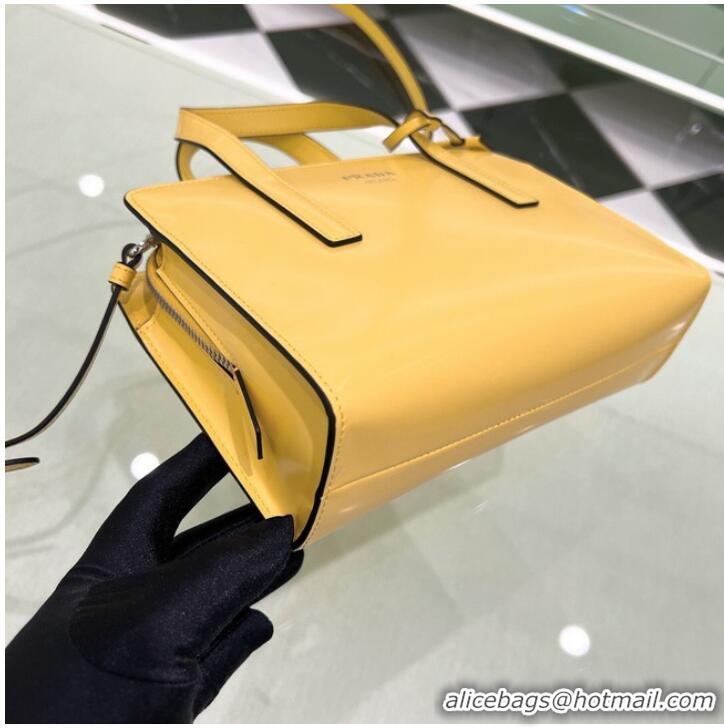 Super Quality Prada Re-Edition 1995 brushed-leather small shoulder bag 1BA357 yellow