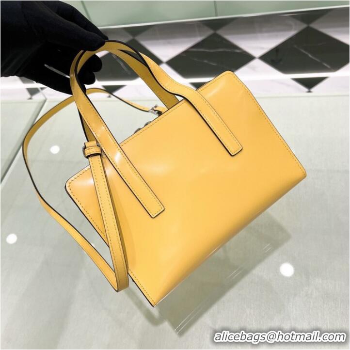 Super Quality Prada Re-Edition 1995 brushed-leather small shoulder bag 1BA357 yellow