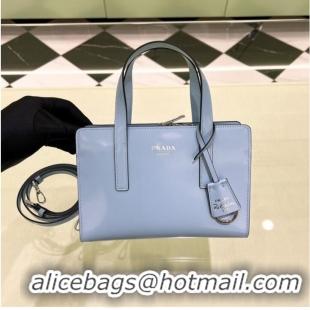 Good Product Prada Re-Edition 1995 brushed-leather small shoulder bag 1BA357 light blue