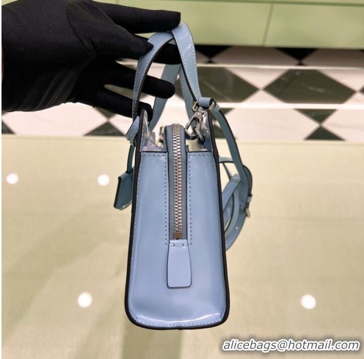 Good Product Prada Re-Edition 1995 brushed-leather small shoulder bag 1BA357 light blue