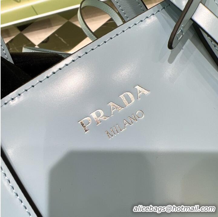 Good Product Prada Re-Edition 1995 brushed-leather small shoulder bag 1BA357 light blue