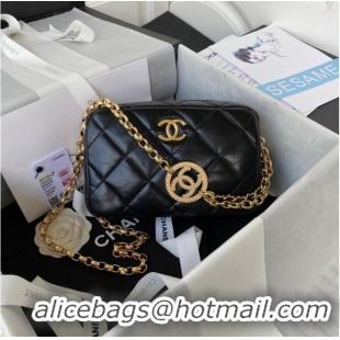 Top Design Chanel MINI CAMERA CASE AS3383 black