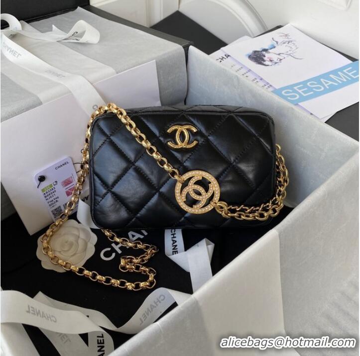 Top Design Chanel MINI CAMERA CASE AS3383 black