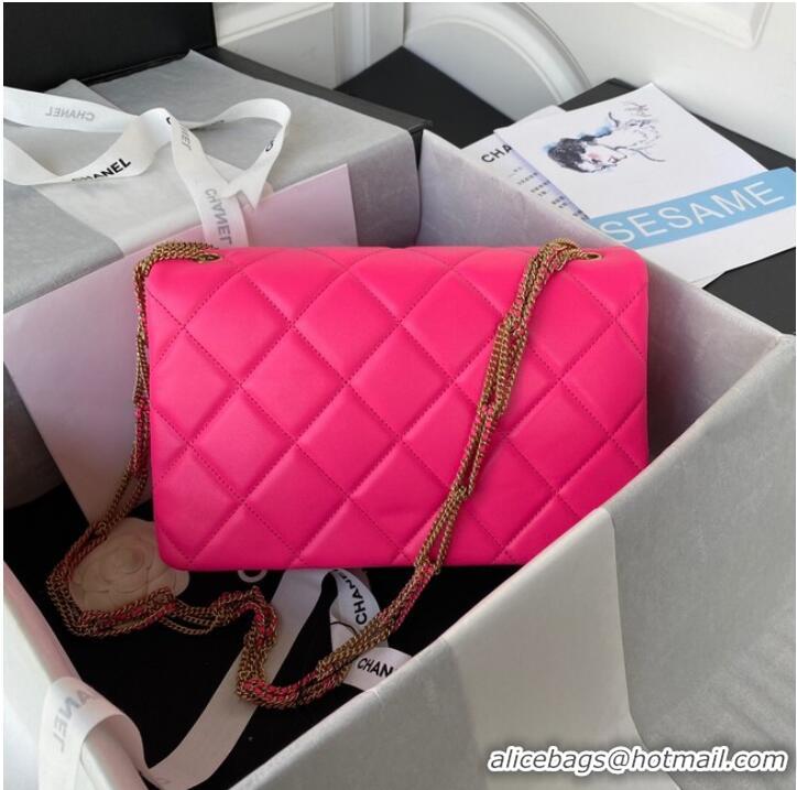 Buy Classic Chanel small FLAP BAG Lambskin & Gold-Tone Metal AS3387 pink