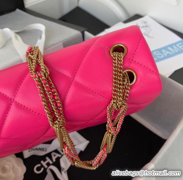 Buy Classic Chanel small FLAP BAG Lambskin & Gold-Tone Metal AS3387 pink